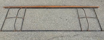10 Foot Industrial Antique Railing - Steel And Wood