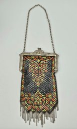 Vintage, Art Deco Enameled Metal Mesh Evening Purse - Vibrant Colored