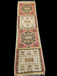 9 Foot Hand Woven Wool Runner