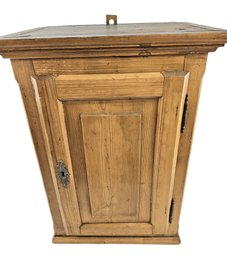 Early 1800s Medicine Cabinet With Chamfered Back