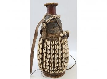 African Shelled Vessel Decanter 12'