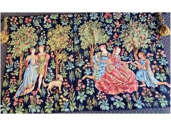 MONUMENTAL FRENCH TAPESTRY NEEDLEPOINT Point De L'Halluin 6x9 Feet