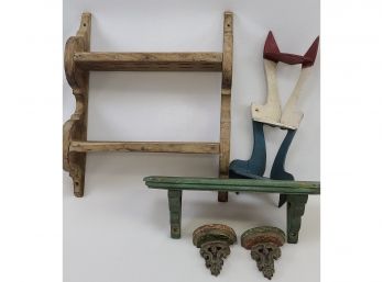 5 Vintage And Primitive Wall Shelves