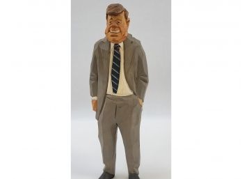 12' Urban Gunnarsson Of Sweden J.F.K. Wood Carving, Signed