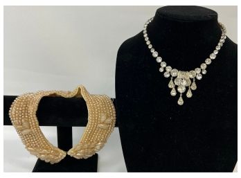 Eisenberg Ice Necklace & Japanese Mother Of Pearl Collar