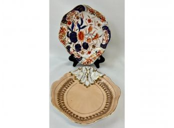 Pair Of Asian Export Serving Dishes 9x8'