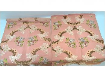 Pair Of Silk, Embroidered Panels 22 X 31' & 22 X 29'