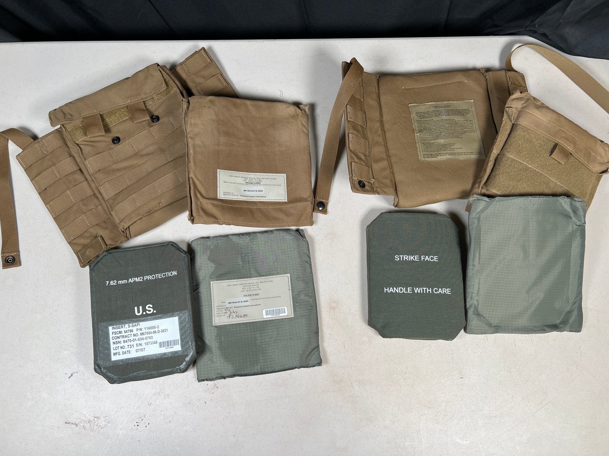 S Sapi Side Ballistic Insert Carrier With S Sapi Plates And Kevlar