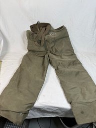 Vintage 40s US Navy Department Deck Bib Pants Overalls S Alpaca Lined NAF 1169