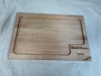 Maple Cutting Board Handmade 9 3/4 X 15 Best Mom Ever