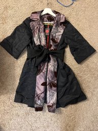 NWT Eugenio Vazzano Womens Spring Coat Open Blouse Kimono Style Size S ($ 598)