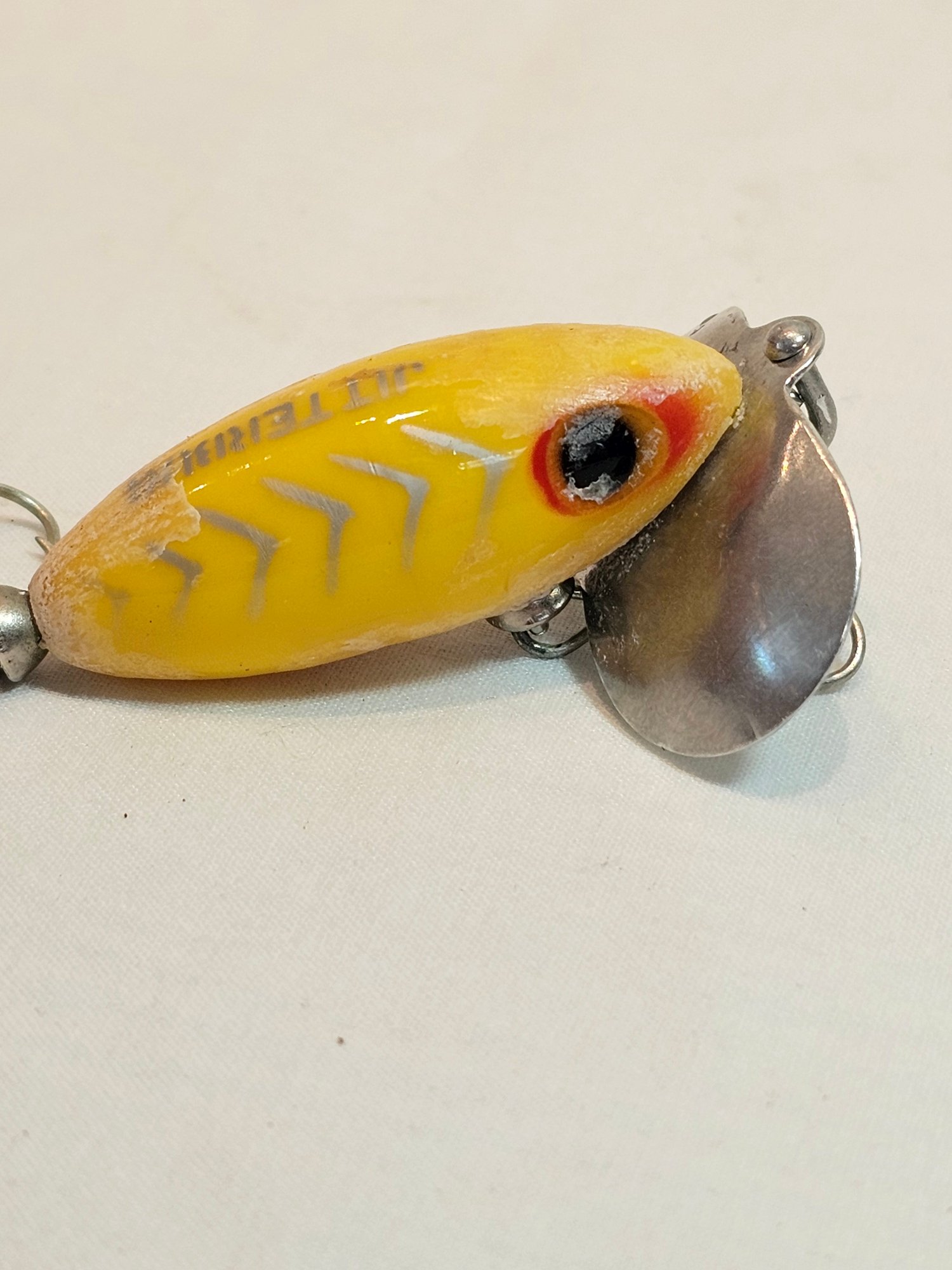 Fred Arbogast Yellow Jitterbug Vintage Fishing Lure #6527
