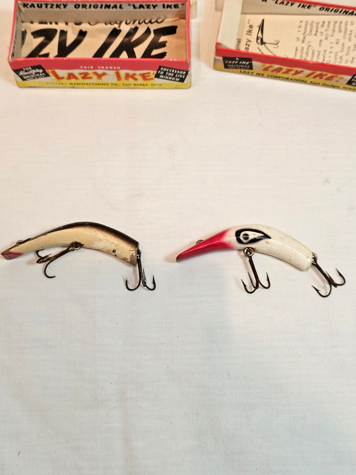 Pair Of Lazy Ike Vintage Fishing Lures With Boxes #6534