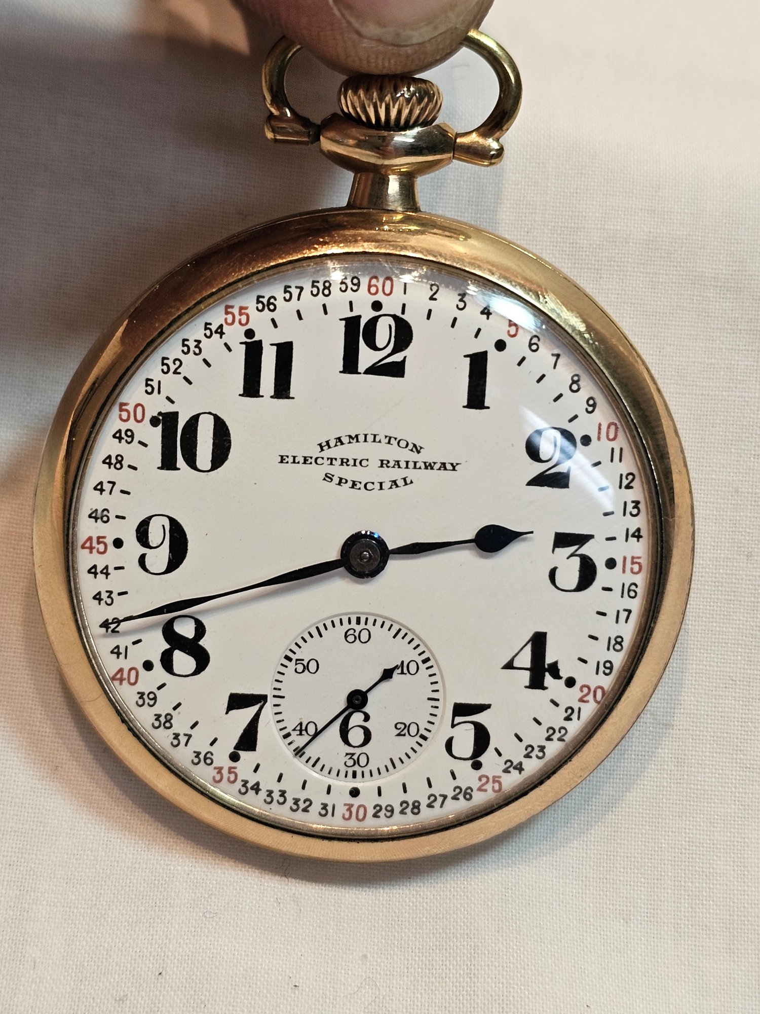 Hamilton Electric Railway Special 17 Jewels Pocketwatch #7325
