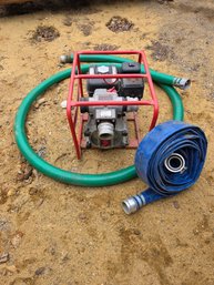 Multiquip 3 Inch Trash Pump With 15 Foot Suction Hose And 50 Foot Discharge Hose