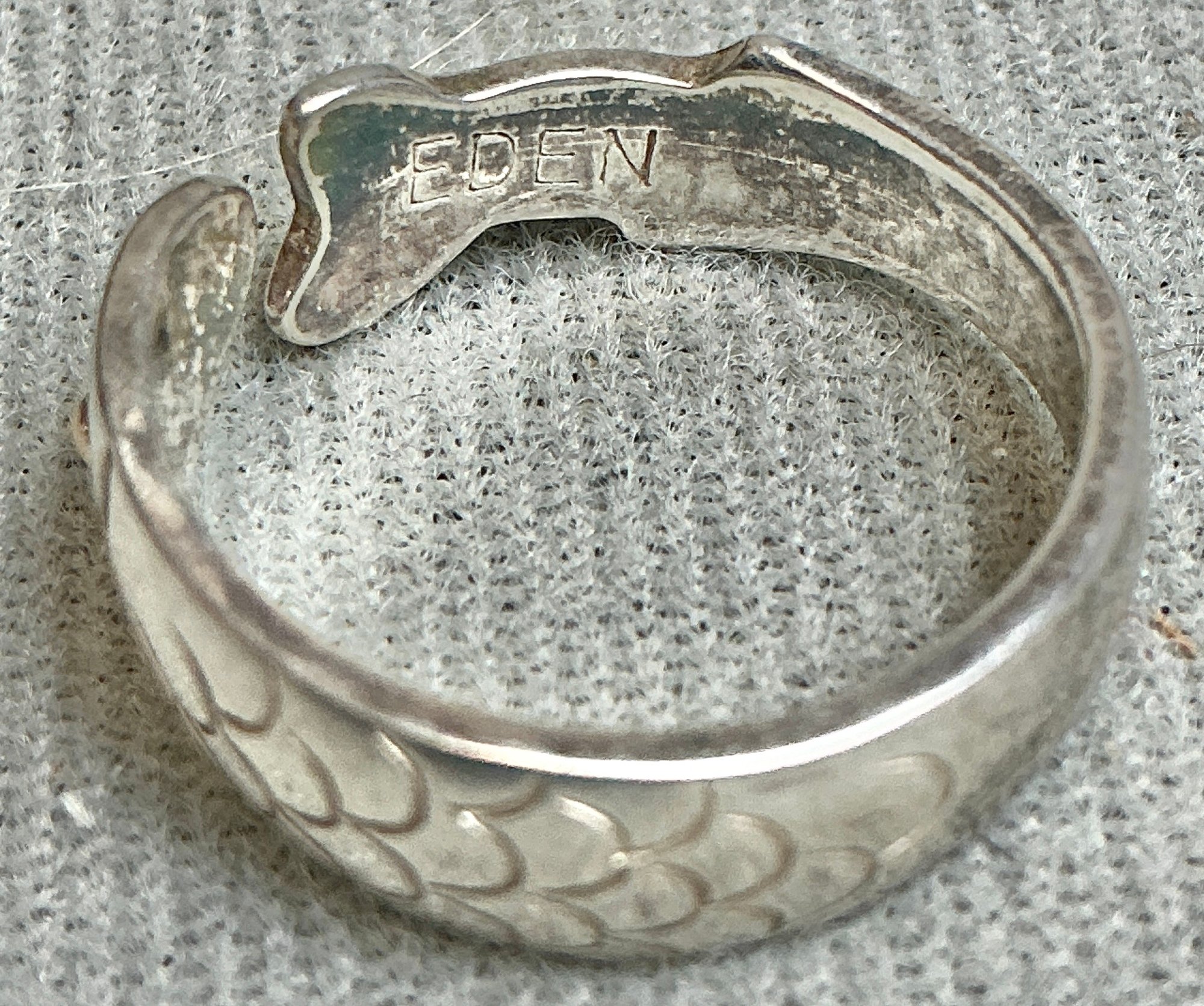 Fish Suff Designer Eden Hand Arts Fish Ring - Sterling & 14k #38908 ...