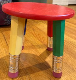 Mini Childs Stool W/ Pencil Legs