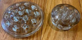 2 Clear Floral Frogs 16 & 11 Holes