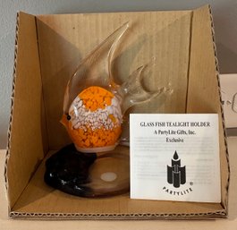 New Partylite Glass Fish Tealight Holder