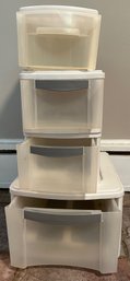 4 Plastic Storage Drawers