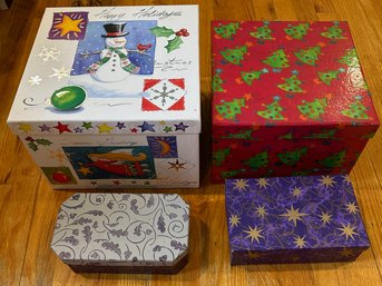 4 Sets Of Stacking Gift Boxes