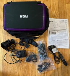 RCA Black & Purple Portable DVD Player DRC99310KP Purple W/ Case & Accessories