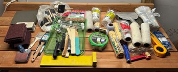 Tote Full Of Paint Supplies