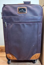Purple JM New York Rolling Suitcase With Box