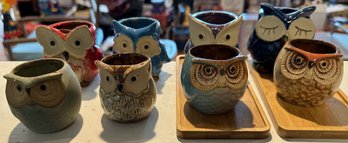 8 Owl Porcelain Tea Lights