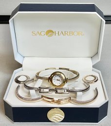 Womans Sag Harbor Watch W/ Exchangeable Bezels & Bands