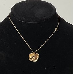 Vintage Sterling/gold Wash Napier Rose Necklace