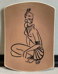 Hand Painted Swazi Princess Plate - Drostdy Ware South Africa