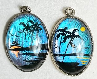 2pc Butterfly Wing Pendants - One Sterling