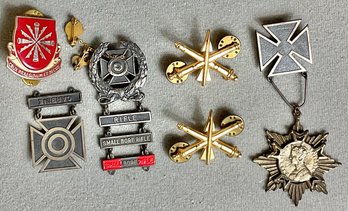 Vintage Military Medals/ Insignias - Some Sterling