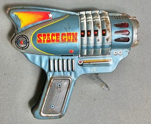 Vintage Tin Litho Space Gun - Japan