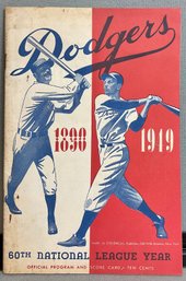 1949 Brooklyn Dodgers Program & Score Card