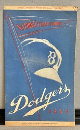 1954 Brooklyn Dodgers Program & Score Card