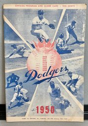 1950 Brooklyn Dodgers Program & Score Card