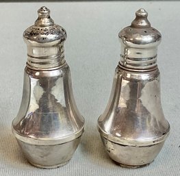 Vintage Glass Lined Sterling Salt & Pepper Shakers