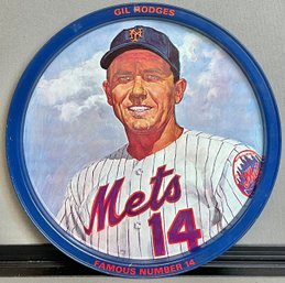 Vintage Mets Gil Hodges Famous Number 14 Tray