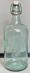 Antique Aqua Blob Top - Cold Indian Spring Water Bottle