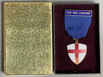 1960s Boy Scouts God And Country Award/ Medal