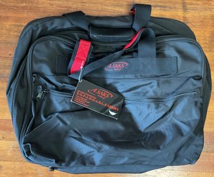 A. Saks Expandable Titanium 5.0 Soft Carry On Bag - Black/ Red - New