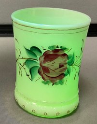 1903 Heisey Uranium Custard Glass Souvenir Cup