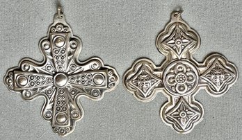 1971 & 72 - Reed Barton Sterling Christmas Crosses