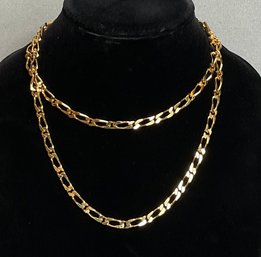 Vintage Gold Tone Monet Figaro Necklace