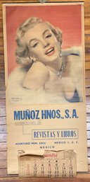 Large 1962 Mexico Marilyn Monroe Calendar