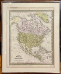 Framed 1850 Map Of North America