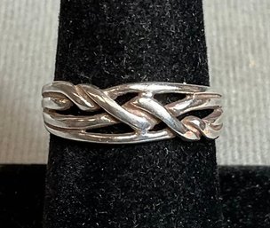 Sterling Weave Design Ring