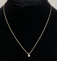 14k - .25 Carat Diamond Pendant Necklace